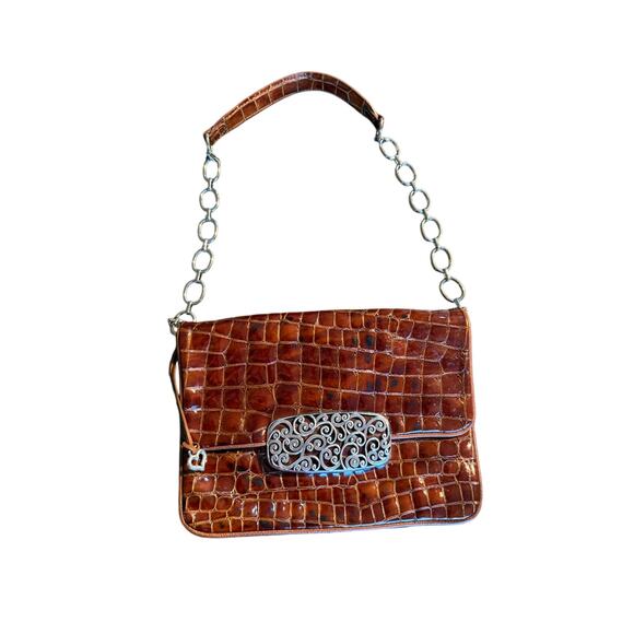 Brighton brown patent shoulderbag - Picture 2 of 10